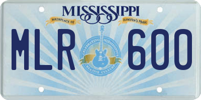 MS license plate MLR600