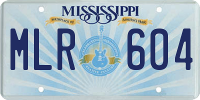 MS license plate MLR604