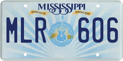 MS license plate MLR606