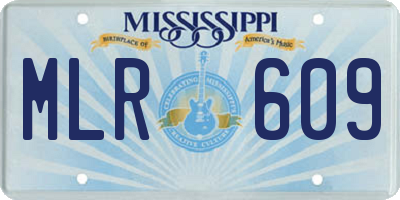 MS license plate MLR609