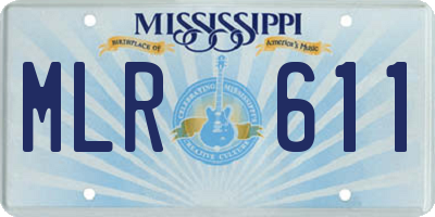MS license plate MLR611