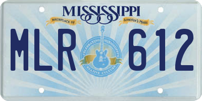 MS license plate MLR612