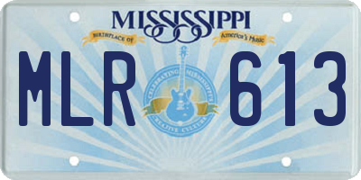 MS license plate MLR613
