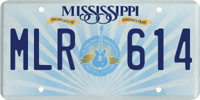 MS license plate MLR614