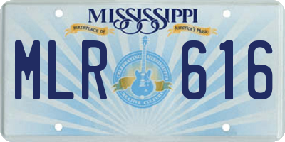 MS license plate MLR616