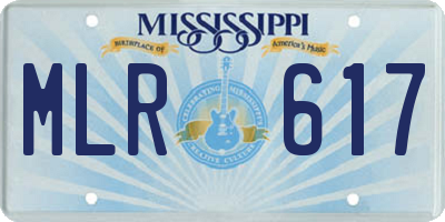 MS license plate MLR617