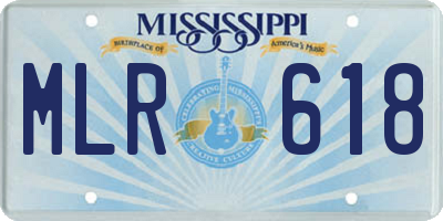 MS license plate MLR618
