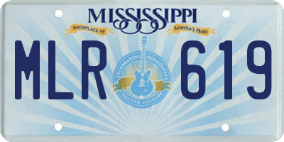 MS license plate MLR619