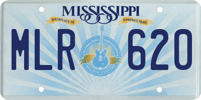 MS license plate MLR620