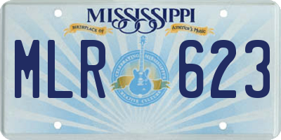 MS license plate MLR623
