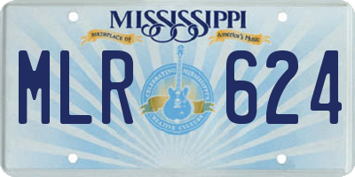 MS license plate MLR624