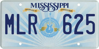 MS license plate MLR625