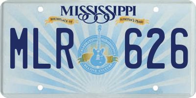 MS license plate MLR626