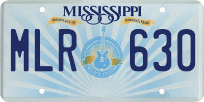 MS license plate MLR630
