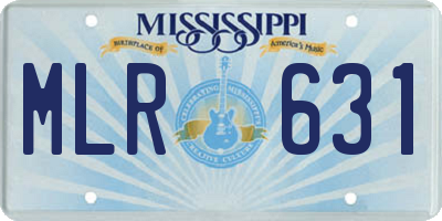 MS license plate MLR631