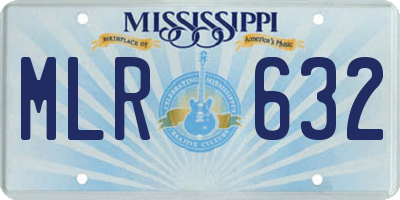 MS license plate MLR632