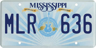 MS license plate MLR636