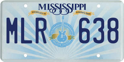 MS license plate MLR638
