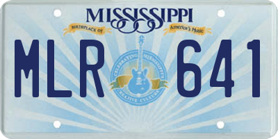 MS license plate MLR641