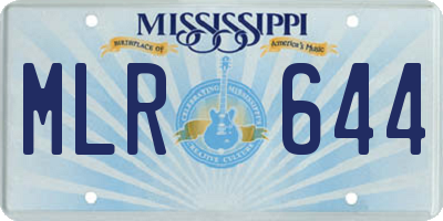 MS license plate MLR644