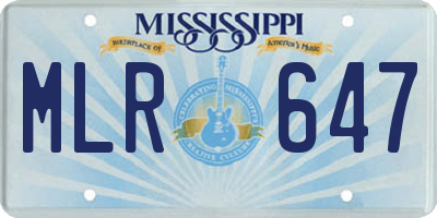 MS license plate MLR647