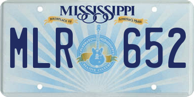 MS license plate MLR652