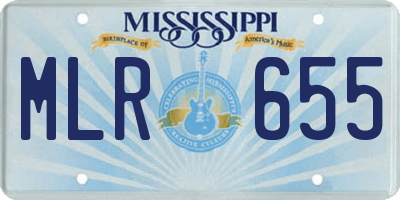 MS license plate MLR655