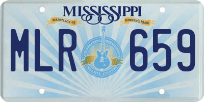 MS license plate MLR659