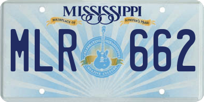 MS license plate MLR662