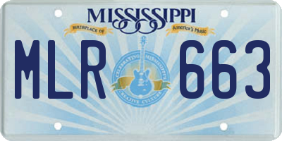 MS license plate MLR663