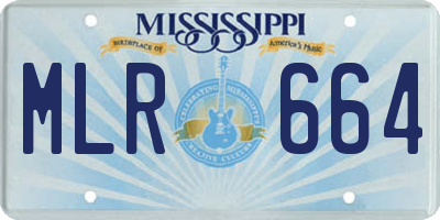MS license plate MLR664