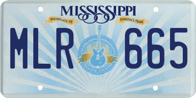 MS license plate MLR665
