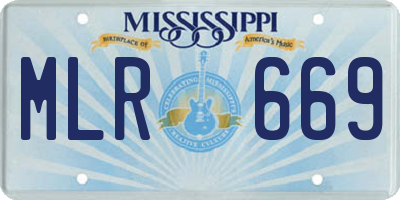 MS license plate MLR669