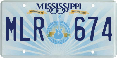 MS license plate MLR674