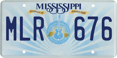 MS license plate MLR676