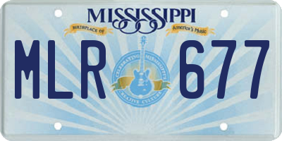MS license plate MLR677