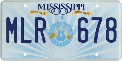 MS license plate MLR678