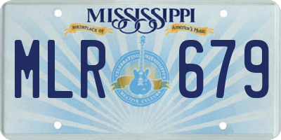 MS license plate MLR679