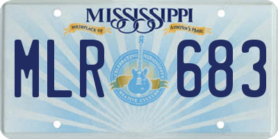 MS license plate MLR683