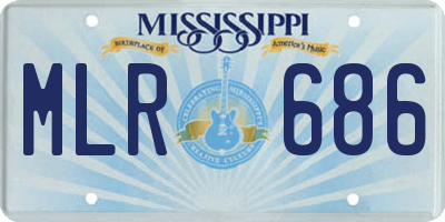 MS license plate MLR686