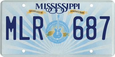 MS license plate MLR687