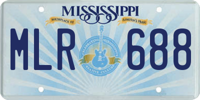MS license plate MLR688