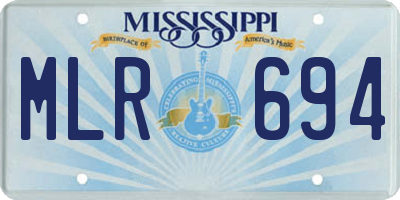MS license plate MLR694