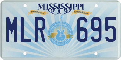 MS license plate MLR695