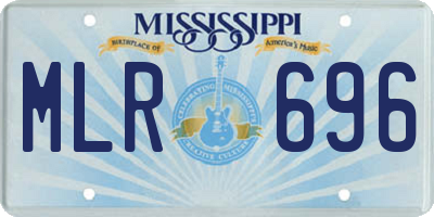 MS license plate MLR696