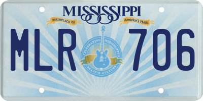 MS license plate MLR706
