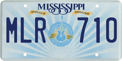 MS license plate MLR710