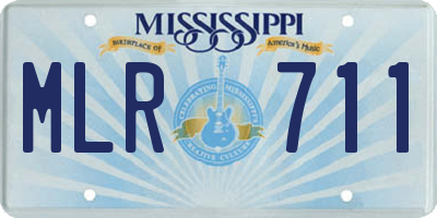 MS license plate MLR711