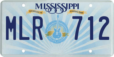MS license plate MLR712