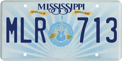 MS license plate MLR713